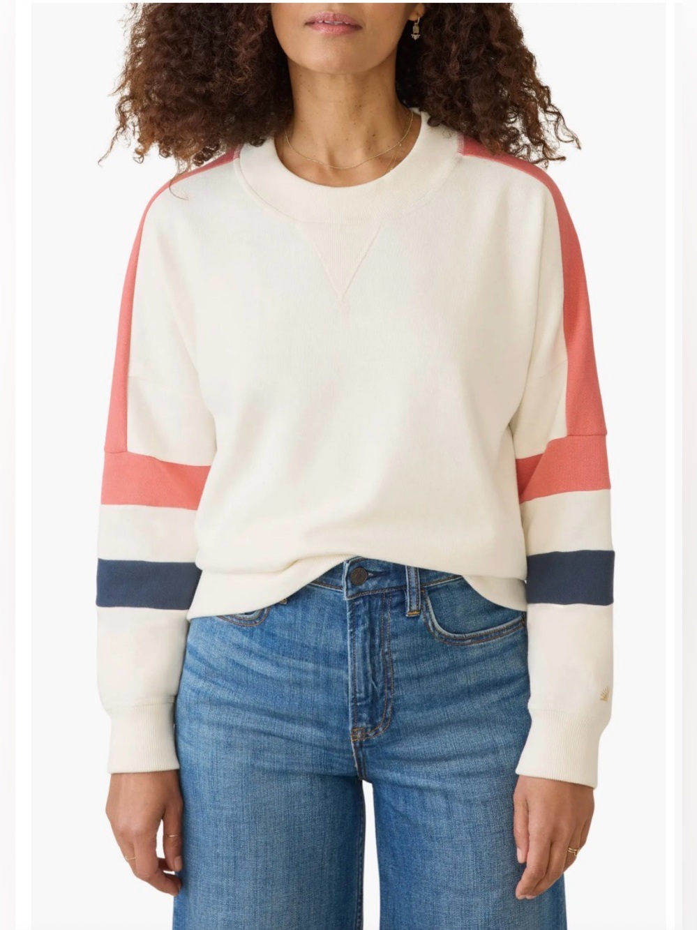 High Standard Varsity Organic Pima Cotton Blend Sweatshirt SzXS